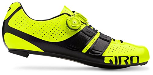 Giro Men's Factor Techlace Road Cycling Shoes, Highlight Yellow Black 18, 8