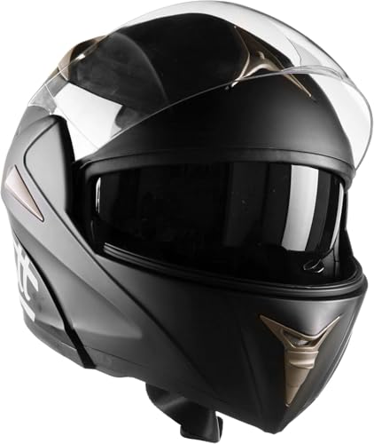 Miniatura 9 de Westt Casco Moto Hombre Y Mujer, Casco Integral, Casco Abatible, Casco Moto Tipo Jet, Chopper, Ciclomotor, Scooter, Casco Modular De Moto, Certificado Ece Dot, Negro, Xl 61-62 Cm