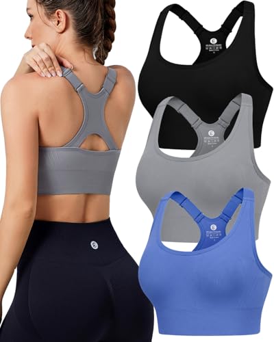 Evercute Racerback High Support Bras Adjustable Sports Bras for Women