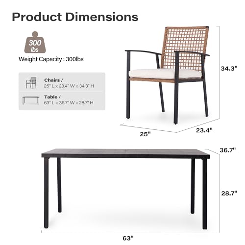 Lausaint Home FSS008BASIC 7 Pieces Patio Dining Set thumb #5