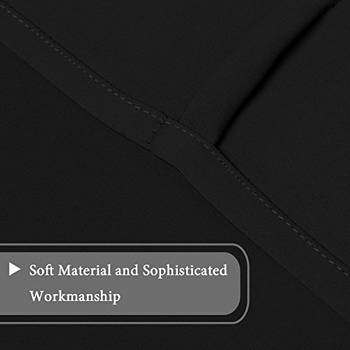 H.Versailtex HVSOLIDBKTIEUP-007 Blackout Curtain For Bathroom Windows Black Tie-Up Shade Curtain Window Valance Balloon Blind  thumb #3