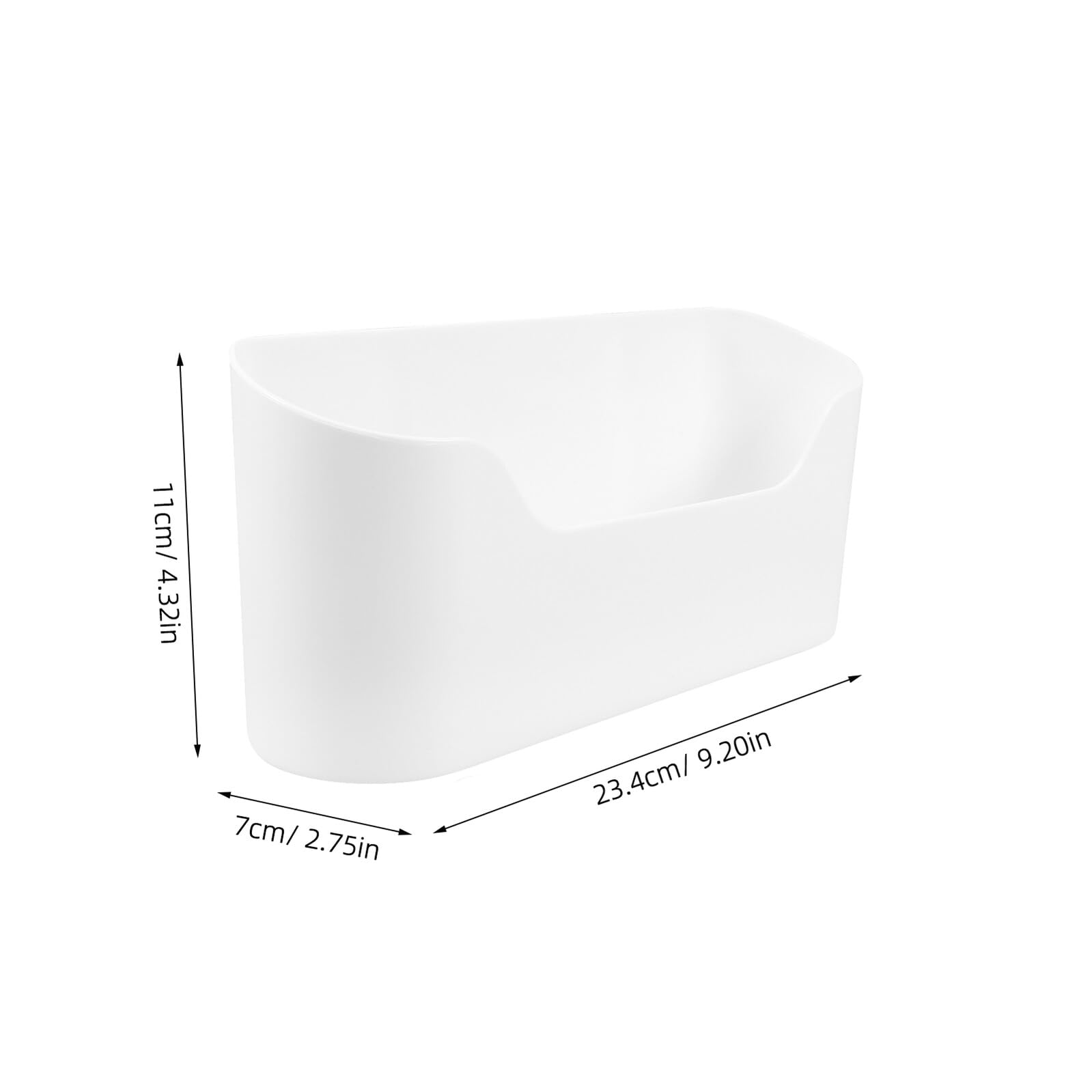 Ipetboom 4 Pezzi Organizer per Frigorifero Bianco con Mensole Laterali Adesive Scatole in Plastica Resistenti per Conservare Yogurt Frutta e Verdura Contenitori Salvaspazio per Porta Frigo