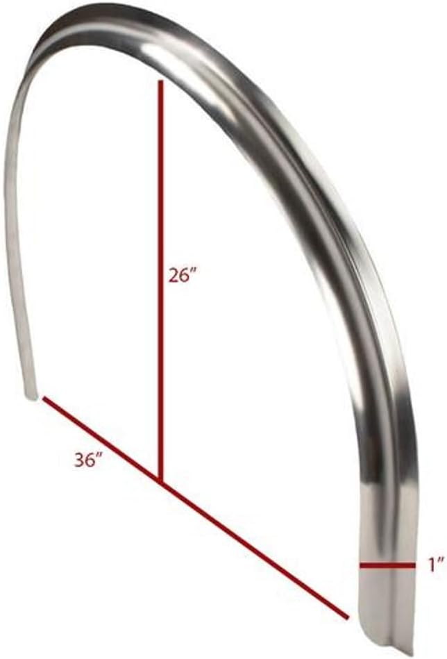 36x1 Smooth Aluminum Single Axle Fender Flare - One Fender Flare