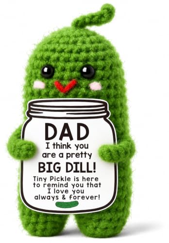 Birthday Dad Gifts from Daughter Best Dad Ever Gift Handmade Crochet Pickle