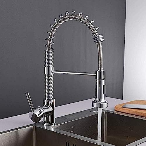 Robinet de cuisine extractible et pivotant avec arroseur extensible - 2