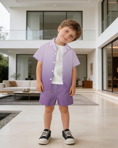 Image of SANGTREE 3 Piece Boy Outfits Short Sleeve Shirt and Shorts Set Beach Vacation Summer Clothes, 3 Months - 9 Years