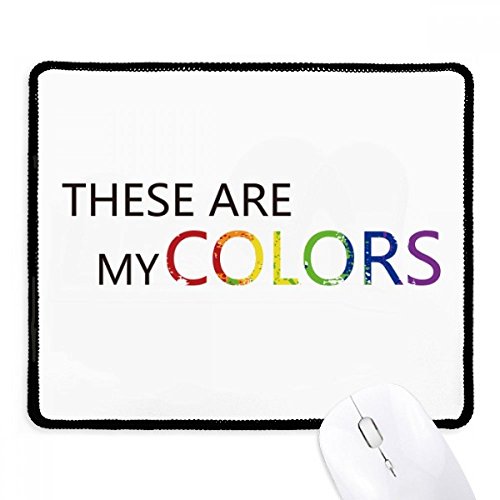 Mousepad LGBT negro antideslizante con bordes cosidos para juego y oficina DIYthinker