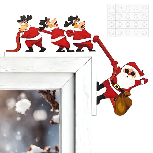 TAIVIN Türrahmen Deko Weihnachten Kleine,Holz Creative Türecke...