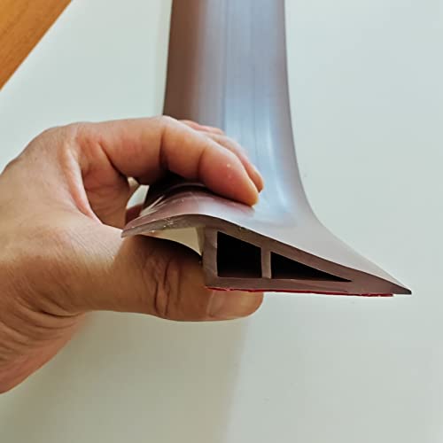 Dailisen 3.4Ft Floor & Carpet Threshold Transition Strip, Overlap Edge Reducer,Edging Trim For Doorway Flooring Mats And Tiles,Beveled Edge Ramp Edge Guard,For Use With 3/5" Thick Material (Brown) #TOP4