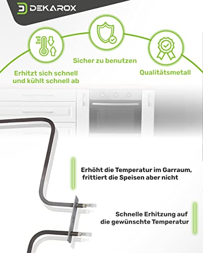 DEKAROX Unterhitze Heizelement 230V 1150W für Bauknecht Whirlpool Ignis 481010375734 IRCA 7005R616 für Backofen Herd