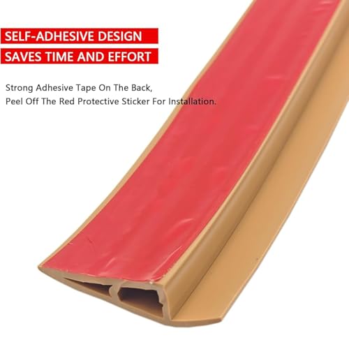 Striscia di Transizione autoadesiva per Pavimenti, divisorio in PVC per Bordatura da Moquette a Piastrelle, rampa per soglia Porta in Rovere Giallo, 2 m/6,56 Piedi, Soluzione per Pavimenti