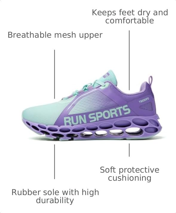 Image of Women's Running Shoes Non Slip Athletic Tennis Walking Blade Type Sneakers