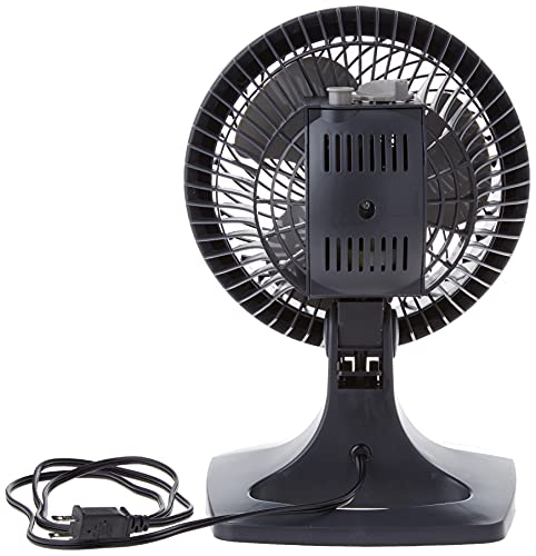Holmes HOAF90-NTUC Blizzard 9" Three-Speed Oscillating Table/Wall Fan, Charcoal, 14.4" x 10.4" x 10.6" - Thumbnail 3