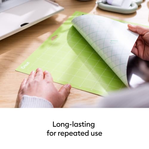 Image of Cricut StandardGrip Machine Mats 12in x 24in, Green (3 Count) | Reusable Cutting Mats for Crafts with Protective Film -Compatible with Cricut Explore & Maker