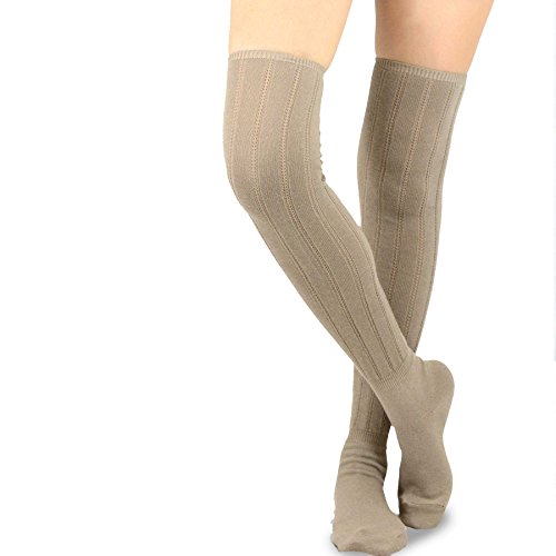 Image of Fashionable Cotton Slouchy Boot Socks for Women and Girls: Long Thigh Highs, Over-the-Knee Highs, and Knee Highs