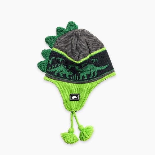 Turtle Fur Kids Boys Dr. Dino Fleece Lined Dinosaur Earflap Beanie