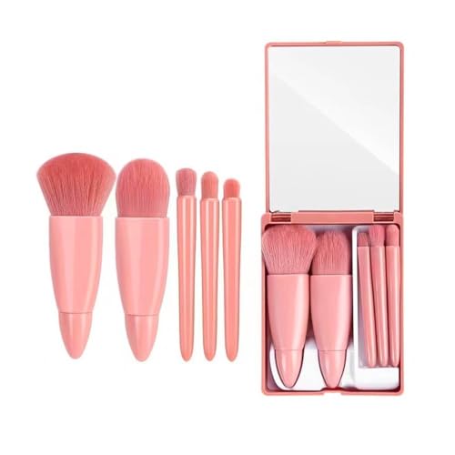 Conjunto Estojo Kit Pincel Maquiagem com Espelho – Portátil, Compacto e Completo para Make Profissional em Casa ou Viagem