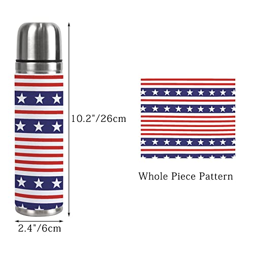Colourlife Insulated Mug Stainless Steel Water Bottle Stars And Stripes Pattern Vacuum Cup Travel Mug For School Office #TOP1