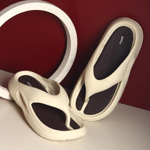 Image of YOHO Sponge Flip Flops for Men | Orthopedic Slippers & Mild Acupressure | Waterproof Monsoon Footwear | Dual Tone EVA Footbed
