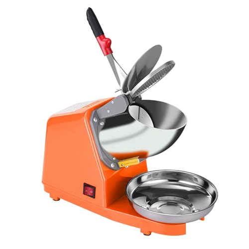 Máquina trituradora de hielo comercial, de acero inoxidable de 380 W, para bebidas frías, cócteles, helados y batidos de frutas con cuchillas dobles