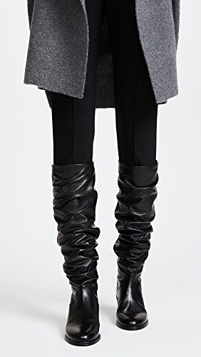 Stuart Weitzman Women's FLATSCRU Fashion Boot, Black Nappa, 10 Medium US
