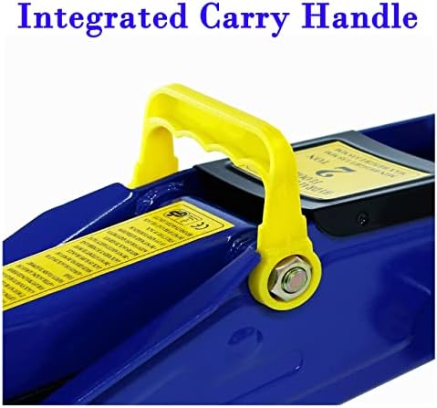 ASHL Hydraulic Trolley Floor Jack with 5.31 - 12.6 inch Adjustable Height Car 2 Tonne Kit 4 Castors & Carry Handle Lift W/ Case for Cars, Light Vans, 15.75*7.68*5.31inch, Blue
