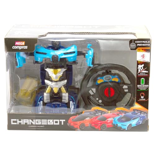 Veículo Controle Remoto Carro Robô Azul Car502 ...