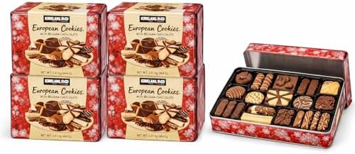 European Cookies LIMITED EDITITON Kirkland Signature with Belgian Chocolate, 49.4 Ounce, 4 Pack