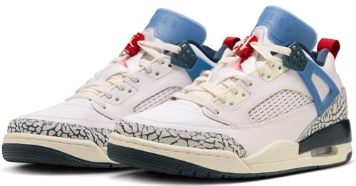 NIKE Jordan Spizike Low Men's Shoes (HM3712-164, White/Armory Navy/Aegean Storm) Size 9.53