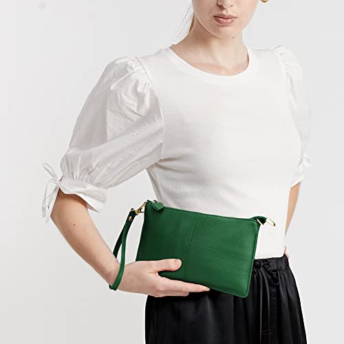 Image of Uromee Wristlet Wallet Clutch Purses for Women Genuine Leather Crossbody Bag Handbag with Detachable Shoulder Chain