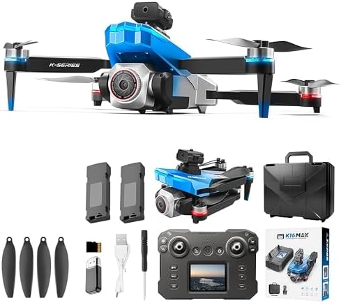 RC Drone with Screen Display Remote Control, 1080P Dual Camera, S...