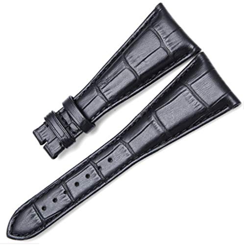 Richie strap] 26mm 28mm Black/Brown Leather Watch Strap Band Fit For Assioma series AA48C13GLDCH AA48BSLDCH (28mm, Black)