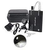 Denshine Portable Head Light Lamp for Dental Surgical Medical Binocular Loupe (Black)
