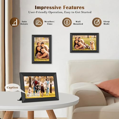 Frameo WLAN Digitaler Bilderrahmen 10,1 Zoll, HD 1280 * 800 IPS Touchscreen Elektronischer FotoRahmen mit 32GB Speicher, Auto Drehung… – Ansicht 6