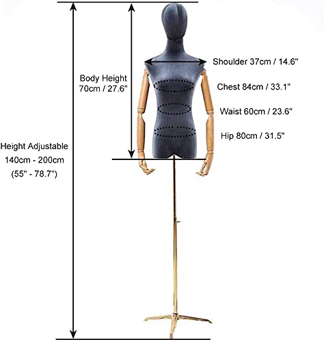 Manekin Tailors Manekin Manekin damski manekin pół ciała z metalowym statywem i głową, damska sukienka forma manekina do sklepu/pokazu/projektu, wytrzymała podstawa