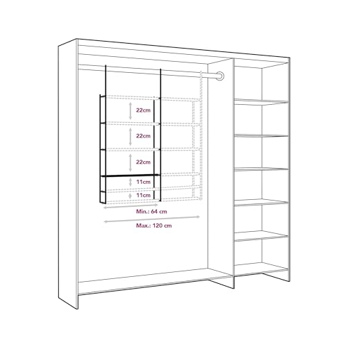 Extension dressing télescopique Compactor XTEND RAN8830 barre de penderie réglable