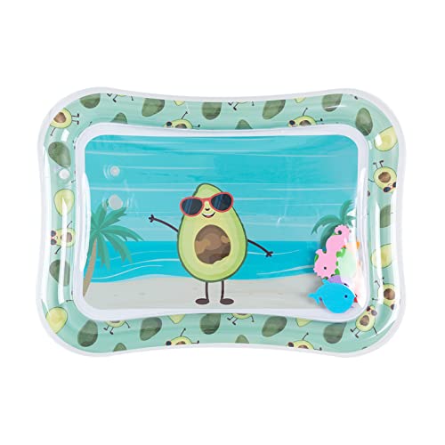 Image of ALVABABY Tummy Time Baby Water Mat for Babies Avocado Sensory Inflatable Playmat Babies Belly Time Indoor Pad for 3 6 9 Month Newborn Boy Girl WPF18