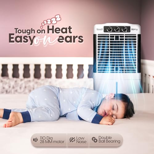 Image of SUMMERCOOL Nexia 65Ltr Desert Air Cooler for Home | High Speed Fan | 35ft powerful Air Throw | Desert Cooler | Inverter Compatible | HoneyComb | Collapsible Louvres| 1 year warranty | White
