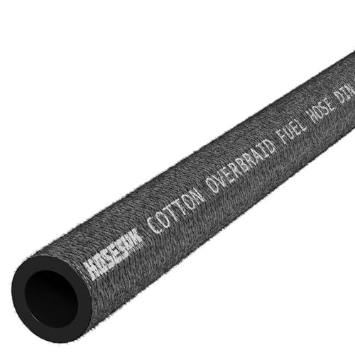Image of 12mm (1/2") ID x 18mm (11/16") OD Hoses UK Premium Cotton Braided Fuel Water Air Oil Breather Hose Pipe 1 Metre