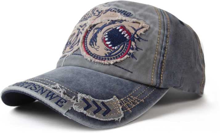 Image of Adjustable Soft Cotton Denim Cap for Men Women Baseball Vintage Washed Distressed Hats Adjustable Stylish Cap Regular Fitted