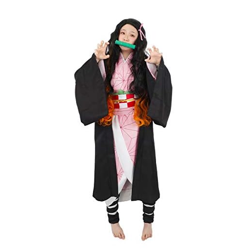 CoolChange Disfraz de Nezuko Kamado con palo de mordida para los fans de D. Slayer | Talla: S