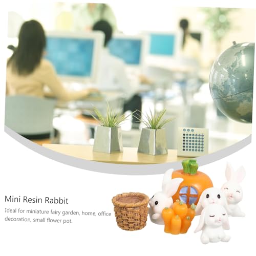 Mini pour les enfants décorations de gâteaux lapin et figurines micro paysage