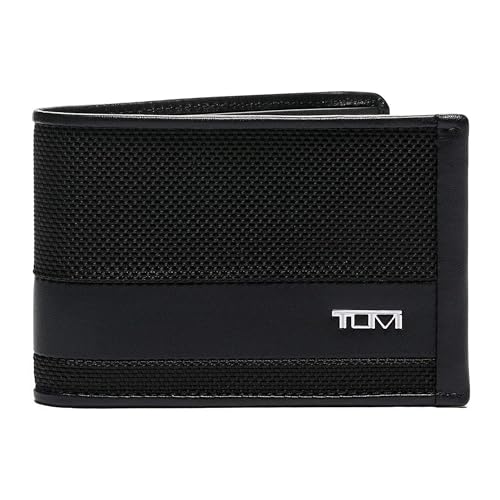 TUMI - Alpha Slim Single Billfold - Men's Ballistic Nylon Wallet - Hidden Card Pocket - Black