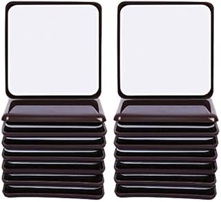 Ezprotekt Furniture Sliders for Carpet Sliders 2-1/2" inch for Moving Furniture Movers Carpet Gliders Glides Self-Adhesive Furniture Moving Pads, 64 mm 16 PCS Brown