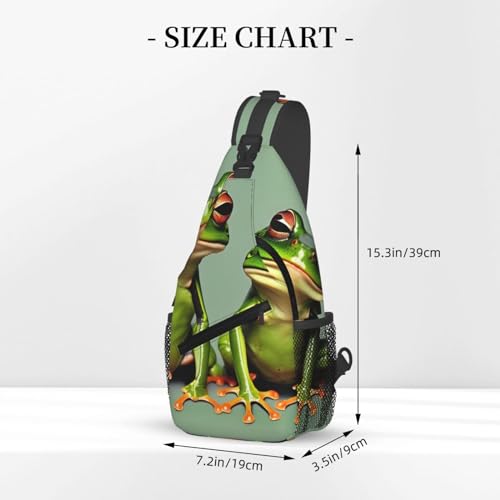 Funny Green Frogs 1 Stylish Men'S Messenger Bag - Durable Polyester, Huge Capacity & Adjustable Strap3