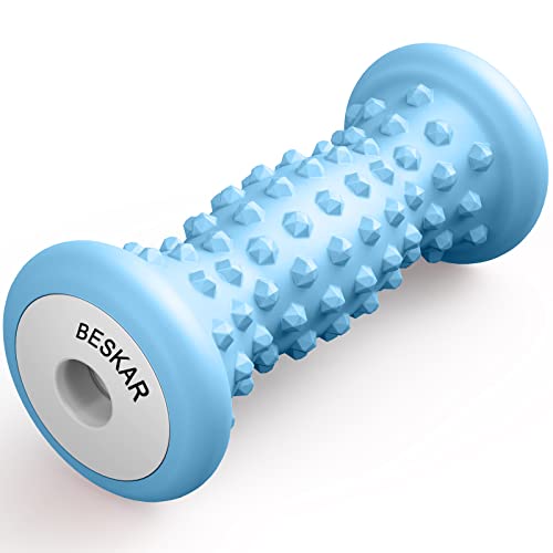 BESKAR Foot Massage Roller for Plantar Fasciitis Relief, Portable Foot Roller to Deep Tissue Muscle Massage, Foot Arch and Heel Pain, Foot Trigger Point Therapy Reflexology Tool