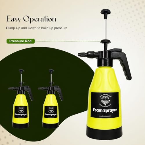 Image of 1.5L Pressure Spray Pump with Adjustable Nozzle,Leak-Proof Compression Sprayer for Watering, Fertiliser & Pesticide, Garden Lawn Plant Care And 800 Gsm Microfiber Cloth For Cleaning(Combo)
