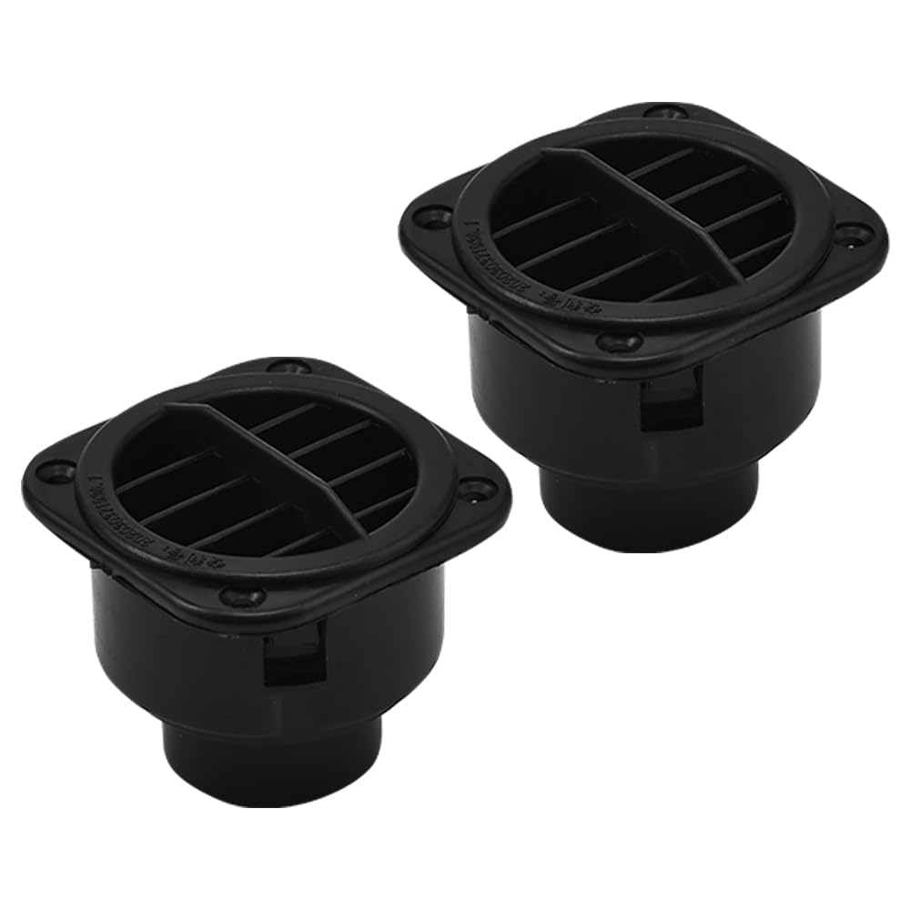 JSCARLIFE 2Pcs Warm Air Vent Outlet,360 °Rotatable Car Heater Duct Hose Pipe Plastic Ducting Heater Air Vent Outlet for Car Auto Bus RV ATV (Square