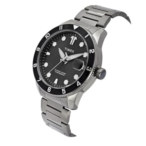 TIMEX Store TIMEX Analog Watch for Men Grey Dial Gunmetal Bracelet - Image 3