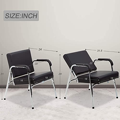 Bestoffice Shampoo Barber Modern Fashion Comfortable Recline Beauty Salon Chair For Hair Stylist,Black #TOP6